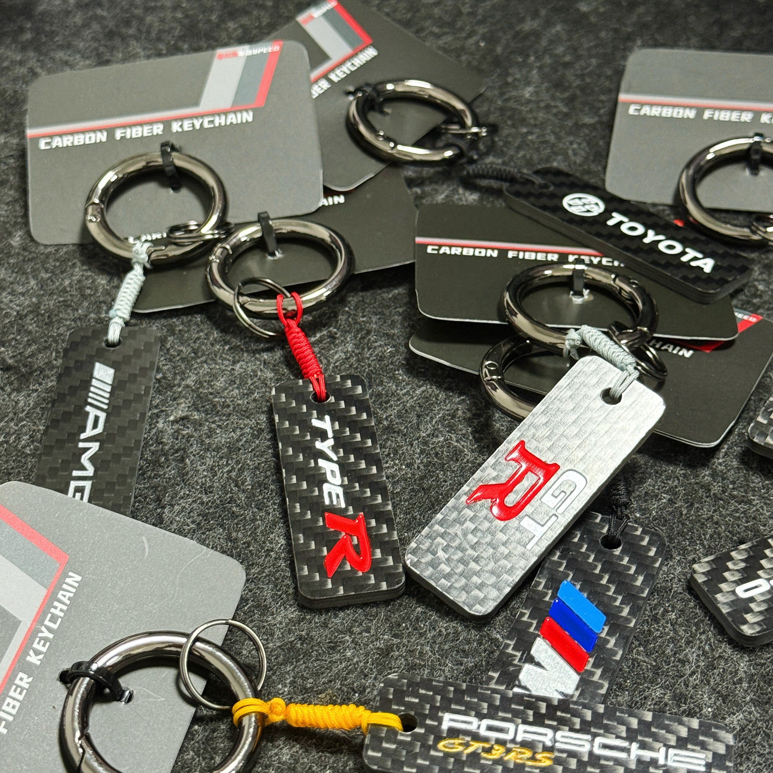Carbon Fiber Car Keychain