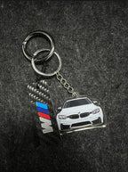German Car Carbon Fiber Car Keychain