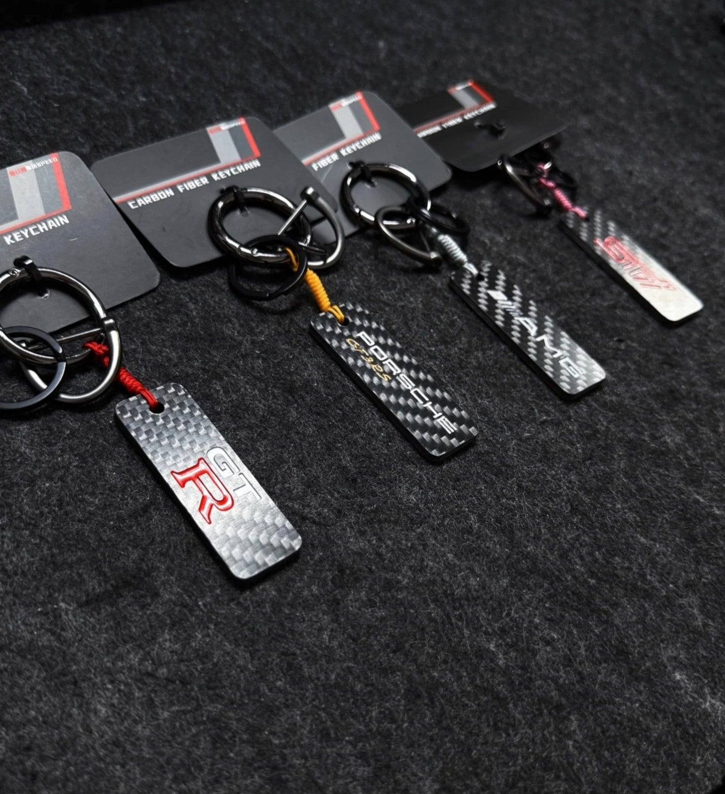 JDM Carbon Fiber Car Keychain